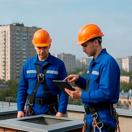 Обследование вентиляционной системы на кровле многоквартирного дома