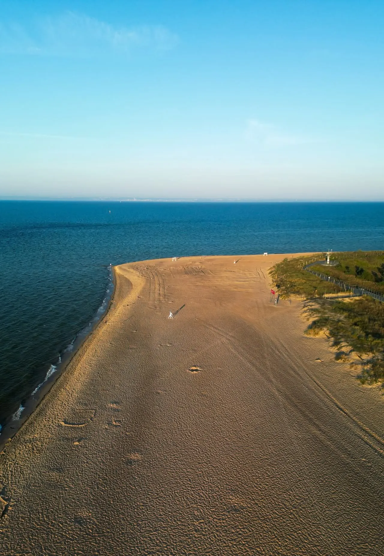 Пляж у сосен, вид сверху